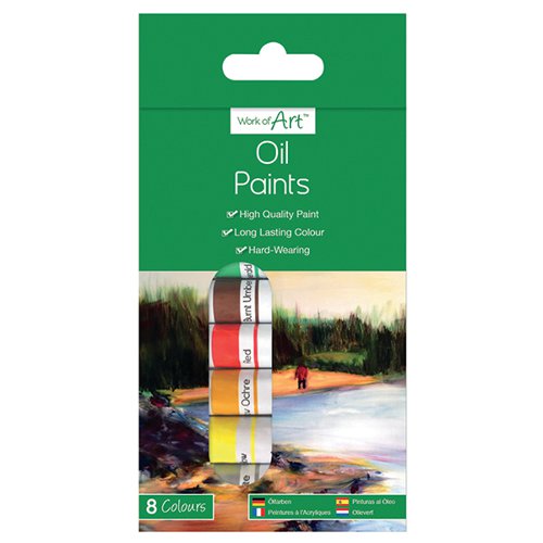 Work of Art Hard-Wearing Oil Paint Tubes Assorted (Pack of 12) TAL06740 Painting TAL06740