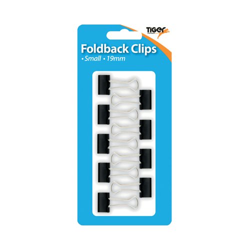 Tiger Small Fold Back Clips 19mm (Pack of 12) 302004