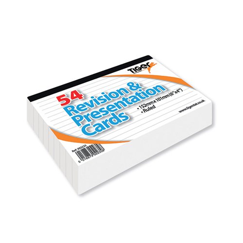 Revision and Presentation Cards 54 White (Pack of 10) 302235