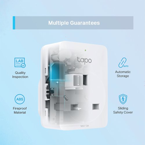 TP-Link Tapo P100 Mini Smart Wi-Fi Plug White (Pack of 4) Tapo P100-4-pack - TP-Link - TP05295 - McArdle Computer and Office Supplies