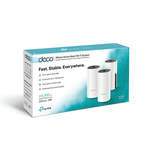 TP-Link Deco M4 Wi-Fi Router System (Pack of 3) Deco M4 3 Pack TP08518 Buy online at Office 5Star or contact us Tel 01594 810081 for assistance