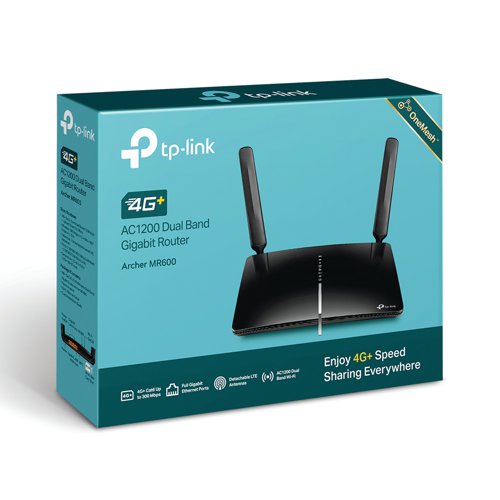 TP-Link AC1200 4GPlus Cat6 Wireless Dual Band Gigabit Router Version 3 ARCHER MR600 TP08980 Buy online at Office 5Star or contact us Tel 01594 810081 for assistance