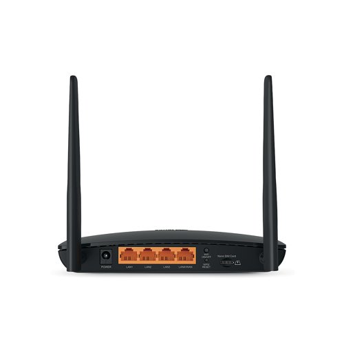 TP-Link 300 Mbps Wireless N 4G LTE Router Black TL-MR6400 TP09277 Buy online at Office 5Star or contact us Tel 01594 810081 for assistance