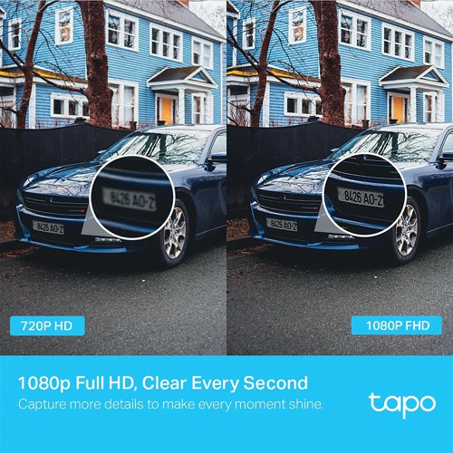 The TP-Link Tapo C500 Outdoor Pan/Tilt Security Wi-Fi Camera captures everything. The C500 with full HD Live View, reveals clear and sharp images with more details. The person detection and motion tracking-Smart AI identifies a person while tracking motion with high-speed rotation, notifying users as needed. It provides 36 degree Visual Coverage and 360 degree horizontal and 130 degree vertical range to cover every corner. Night Vision ensures your safety by providing a clear visual distance of up to 98 feet even in total darkness. Physical Privacy Mode maintains your privacy with the lens physically blocked by the housing while two-way audio enables communication through a built-in microphone and speaker.