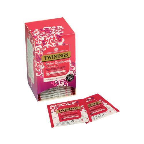 Twinings Revive Raspberry/Hibiscus/Vitamin C Mesh Tea Bags Pyramid Enveloped (Pack of 15) F16869 - TQ54971