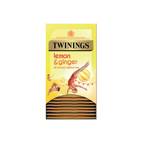 Twinings Lemon and Ginger Fruit Infusion Tea Bags (Pack of 20) F09613