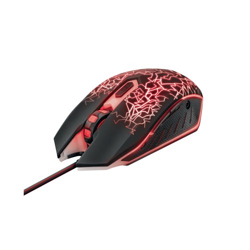 TRS21683 Trust GXT 105 IZZA Wired Gaming Mouse 6 Buttons LED Light 21683