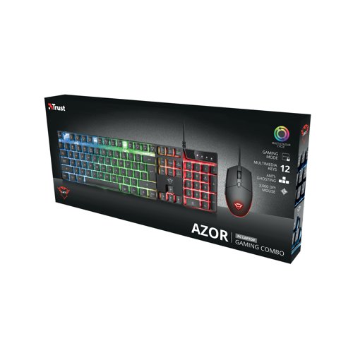 TRS24350 Trust GXT 838 Azor Wired Gaming Mouse and Keyboard QWERTY US 24350