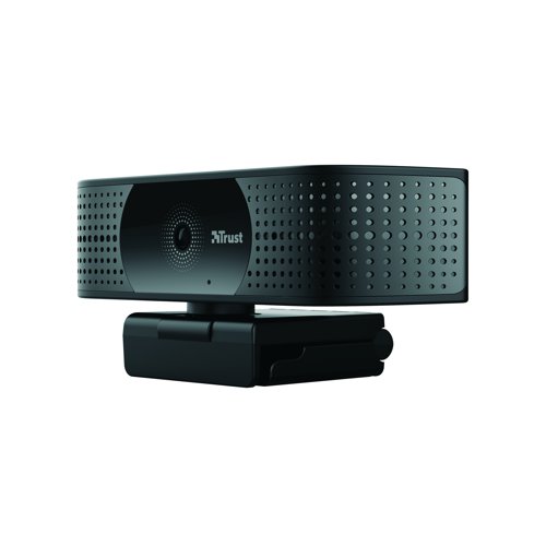 TRS24422 | The Trust TW-350 4K Ultra HD Webcam with 2 Integrated Microphones is a professional webcam. With a 4K UHD image tailored to high quality business calls, your colleagues wwill not just hear what you have to say, they will see it. Let the lens do all the work with autofocus, keeping you crisp and clear so you can keep your mind on the task at hand. A built-in stereo dual microphone captures high-quality audio, picking up clear sound from multiple directions. A tripod and attachable privacy shutter offer you control and stability. Plus, the included USB-A to USB-C adapter widens the webcam's potential, making it compatible with most laptops and PCs.
