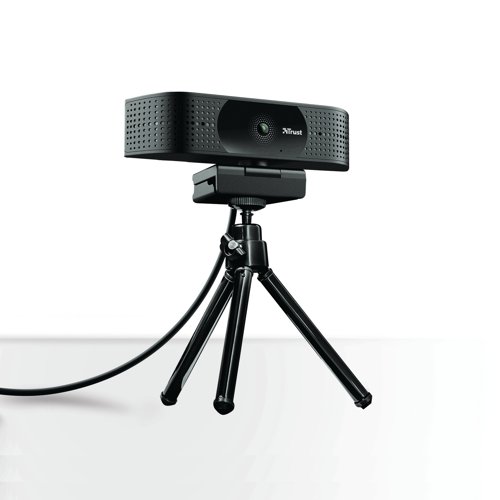 Trust TW-350 4K Ultra HD Webcam with 2 Integrated Microphones Black 24422 - TRS24422