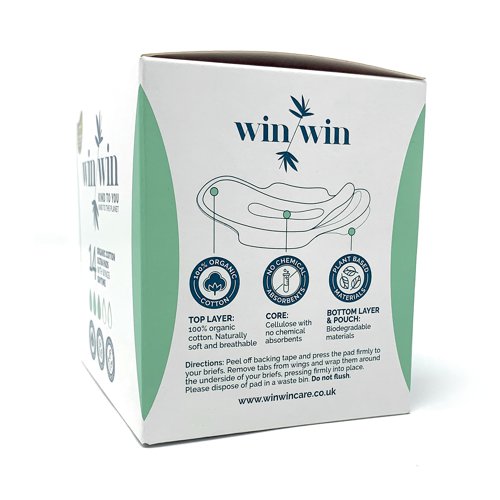 Win Win Sustainable Ultra Day Sanitary Pad Pack 14 (Pack of 12) 1024 - TSL21024