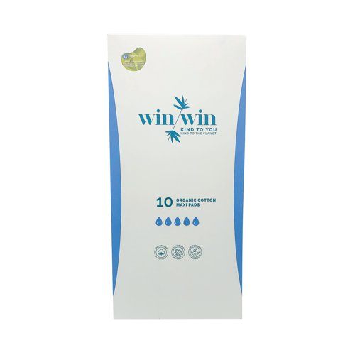 Win Win Sustainable Maxi Towels Pack 10 (Pack of 12) 1030A - TSL21030