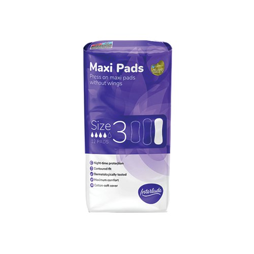 Interlude Maxi Night Pads Size 3 Pack 12 (Pack of 12) 6424C