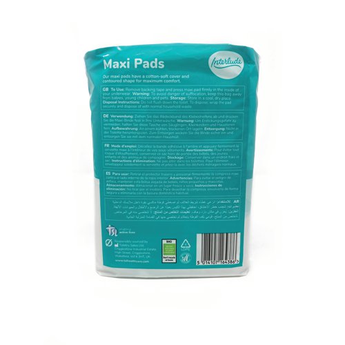 Interlude Maxi Pads Size 1 Packet x10 Pads (Pack of 24) 6438B