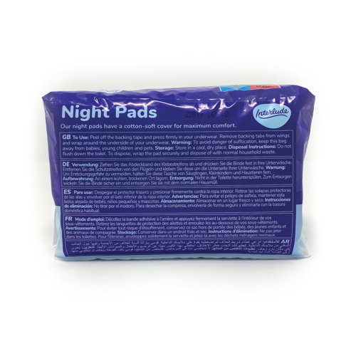 Interlude Ultra Night Pads Packet x10 Pads (Pack of 12) 6484