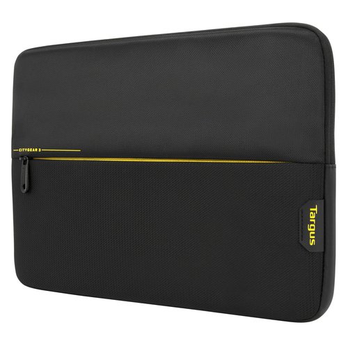 TU02773 Targus CityGear 3 15.6 Inch Laptop Sleeve 375x22x275mm Black/Yellow TSS994GL
