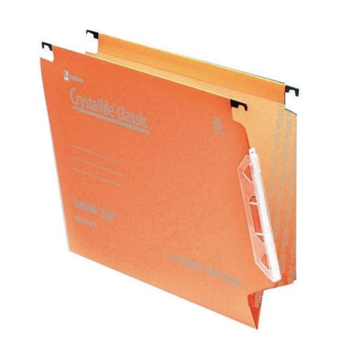 TW70671 Rexel Crystalfile Classic 15mm Lateral File Orange (Pack of 50) 70671