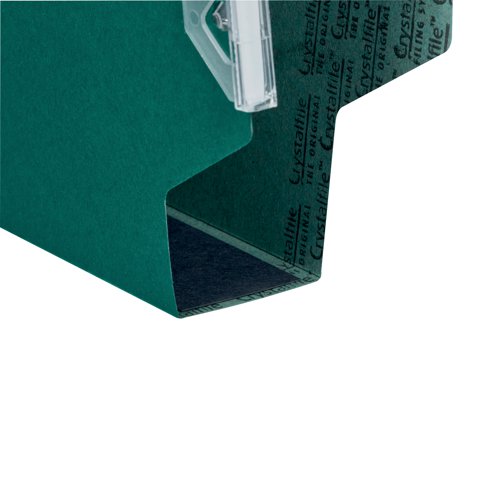 Rexel Crystalfile Classic Lateral Files are made from recycled premium manilla and are supplied complete with tabs and inserts. These expanding files have a 50mm capacity, to store up to 500 sheets of 80gsm A4 or foolscap paper. The files have reinforced bases and strong plastic runners for durable use and are compatible with cupboard rails set 330mm apart. This pack contains 25 green files.
