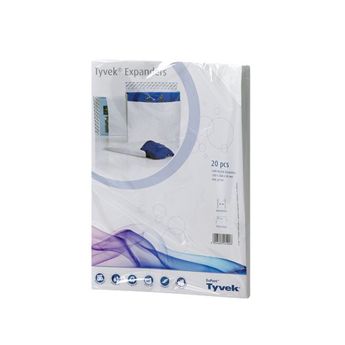 Tyvek B4A Envelope 330x250x38mm Gusset Peel and Seal White (Pack of 20) 756524 P20