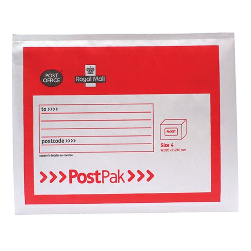 Postpak Size 4 Bubble Envelope (Pack of 40) 41632