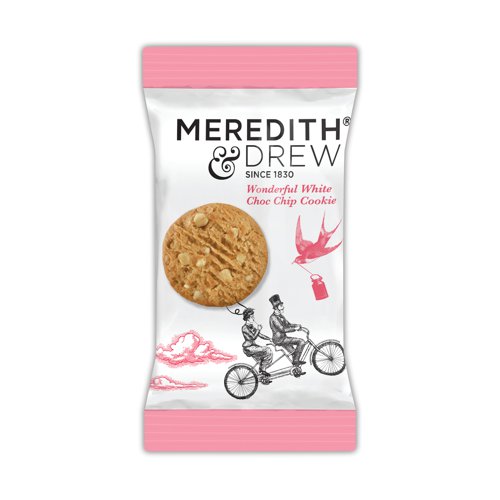 Made from the highest quality ingredients, the Meredith and Drew biscuit selection box contains 100 twin-pack assortment in four flavours. The 25 packets of each Marvellous Milk Choc Chip Cookie, Wonderful White Choc Chip Cookie, Scrumptious Shortie Swirl, Irresistible Oat Crunch flavour gives an indulgent mouth-watering experience. The twin-packs are ideal for hospitality in hotels, healthcare, conferencing and coffee shops all year round. Pack of 100 twin biscuit packs.