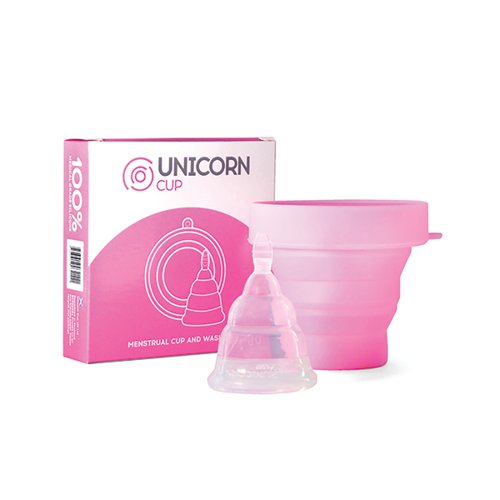 Unicorn Medical Grade Silicone Menstrual CupSterilising Unit Unipink