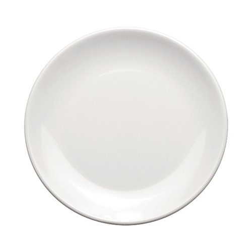 Dish Round 7 Inch 18cm Melamine White (Pack of 6) RD-B002