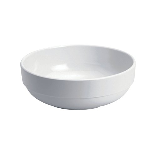 Glazed Bowl 7.5 Inch 19cm Melamine White (Pack of 6) GB-C108