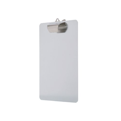 Acrylic weatherproof, polypropylene clipboard, made from strong polypropylene which is easy to wipe clean. The strong, flat aluminium clip keeps papers in place and the hook is ideal for hanging the board on the wall. For A4 and A4+ papers, offering a smooth writing surface, the clip holds up to 100 sheets of 80gsm paper. Ideal for use in hospitals, offices and warehouses.