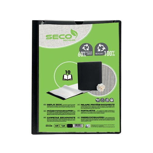 Seco Display Book 10 Pocket Black DB10-BK