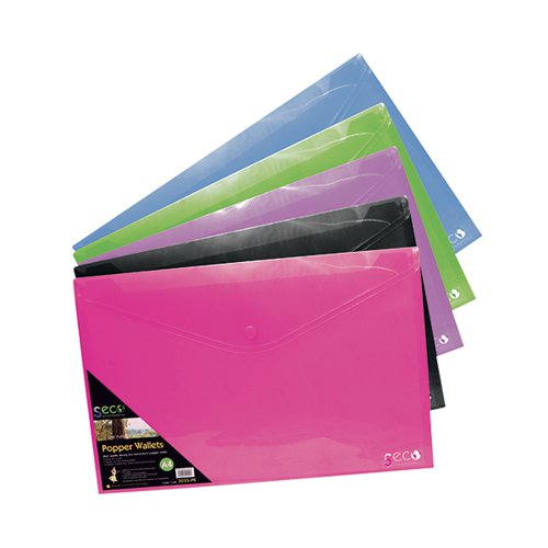 Stewart A4 Popper Wallet Landscape Assorted (Pack of 5) PPLSA4-AST UP22772 Buy online at Office 5Star or contact us Tel 01594 810081 for assistance