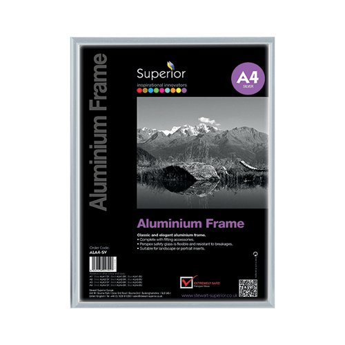 Seco Brushed Aluminium Frame 11mm A4 Silver ALA4-SV - UP23319
