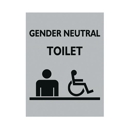 Stewart Superior Gender Neutral Toilet Sign Acrylic 150x200mm GN002-AC150X200