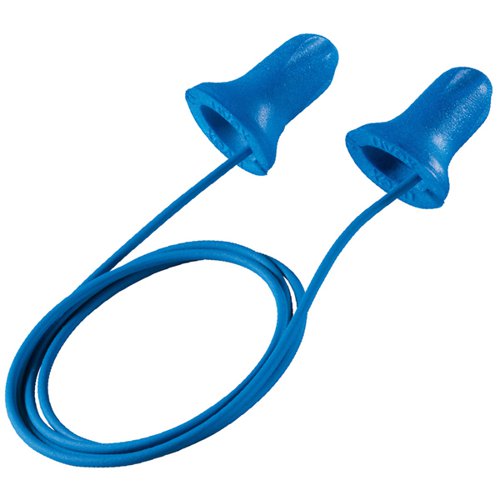 Uvex Hi-Com Detectable Corded Earplugs (Pack of 100) Blue