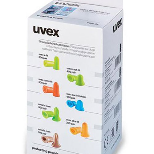 Uvex Hi-Com UnCorded Dispenser Refill Earplugs (Pack of 300) Green