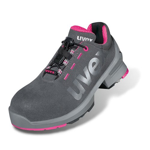 Uvex 1 Ladies Safety S2 Non Metallic Trainers 1 Pair Grey/Pink 03
