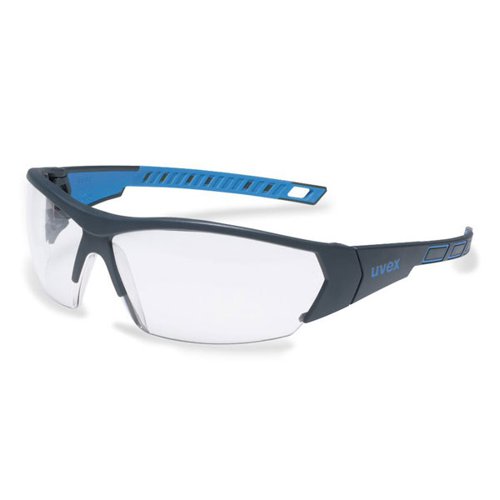 UV98772 | The Uvex I-Works have a sporty design, looking good while safe. Featuring a panoramic lens for great lateral vision with soft grip side arms which are ultra comfortable for a non-slip fit. With low profile side arms and Uvex permanent lens coating technology with anti-fog coating on the inside and scratch-resistant outside. With 100% UV protection up to 400nm, the Uvex -I conforms to EN166 1FT KN CE.