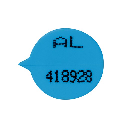 GoSecure安全印章编号圆形蓝色(每盒500个)S3B