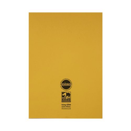 Rhino Exercise Book 8mm Ruled 80P A4 Plus Yellow (Pack of 50) VC08725 - Victor Stationery - VC08725 - McArdle Computer and Office Supplies