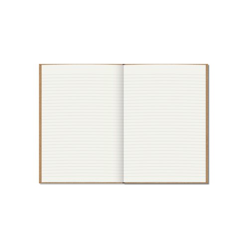 VC41918 Rhino Recycled Casebound Book 160 Pages 8mm Ruled A4 (Pack of 5) SRCBA4