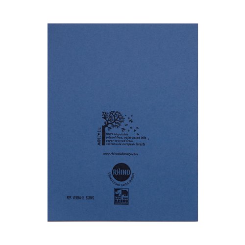 Rhino Exercise Book 5mm Square 9x7 Light Blue (Pack of 100) VC47289 - VC47289