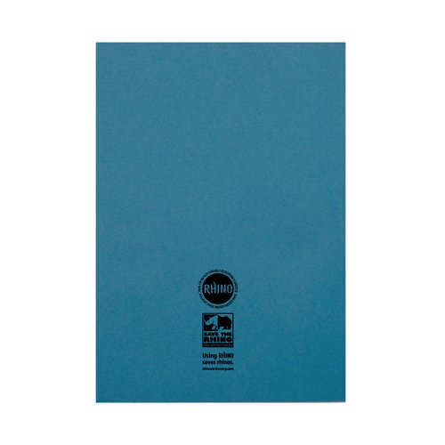 Rhino Exercise Book 15mm Ruled 64P A4 Light Blue (Pack of 50) VC48375 Victor Stationery