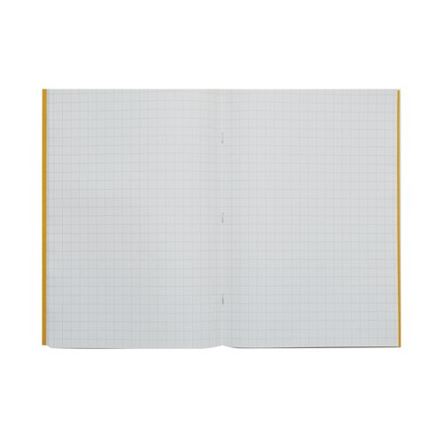 Rhino Exercise Book 10mm Square 64P A4 Yellow (Pack of 50) VC48405 Exercise Books & Paper VC48405