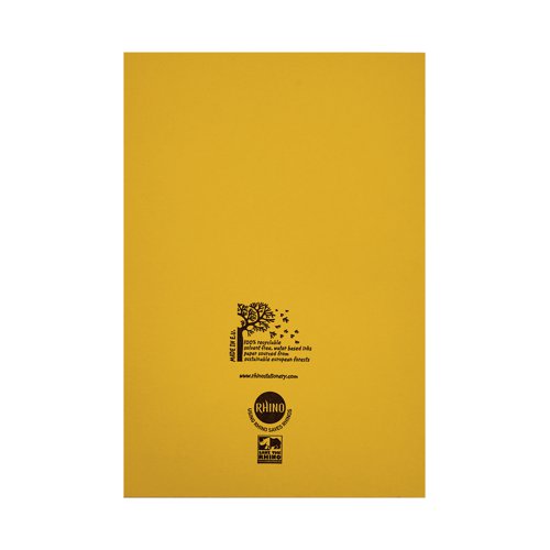 Rhino Exercise Book 10mm Square 64P A4 Yellow (Pack of 50) VC48405 Victor Stationery
