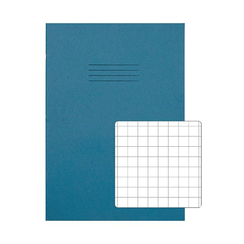 Rhino Exercise Book 10mm Square 80P A4 Light Blue (Pack of 50) VC48421
