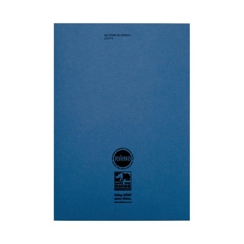 Rhino Exercise Book 8mm Ruled 80P A4 Dark Blue (Pack of 50) VC48426 - VC48426