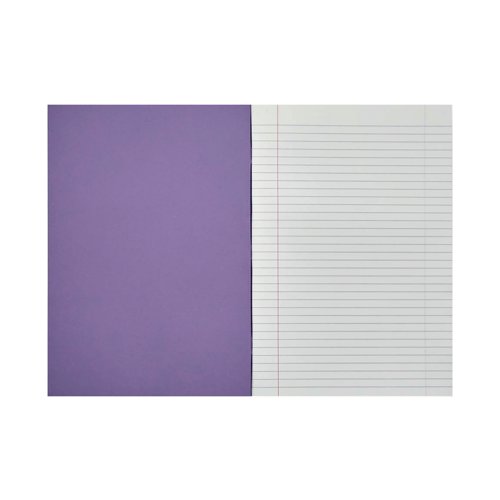 Rhino Exercise Book 8mm Ruled 80 Pages A4 Purple (Pack of 50) VC48471 Exercise Books & Paper VC48471