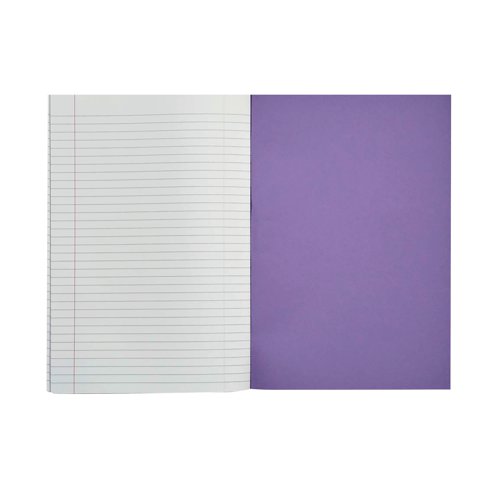 Rhino Exercise Book 8mm Ruled 80 Pages A4 Purple (Pack of 50) VC48471 Exercise Books & Paper VC48471
