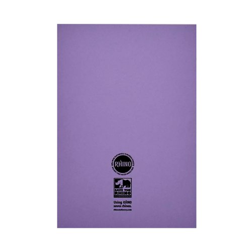 Rhino Exercise Book 8mm Ruled 80 Pages A4 Purple (Pack of 50) VC48471 - VC48471