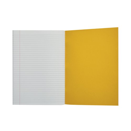 Rhino Exercise Book 8mm Ruled 80 Pages A4 Yellow (Pack of 50) VC48472 - VC48472